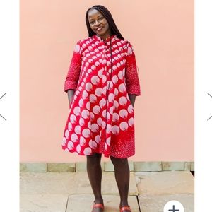 Zuri Kenya Shirt Dress in Sea Change size Small